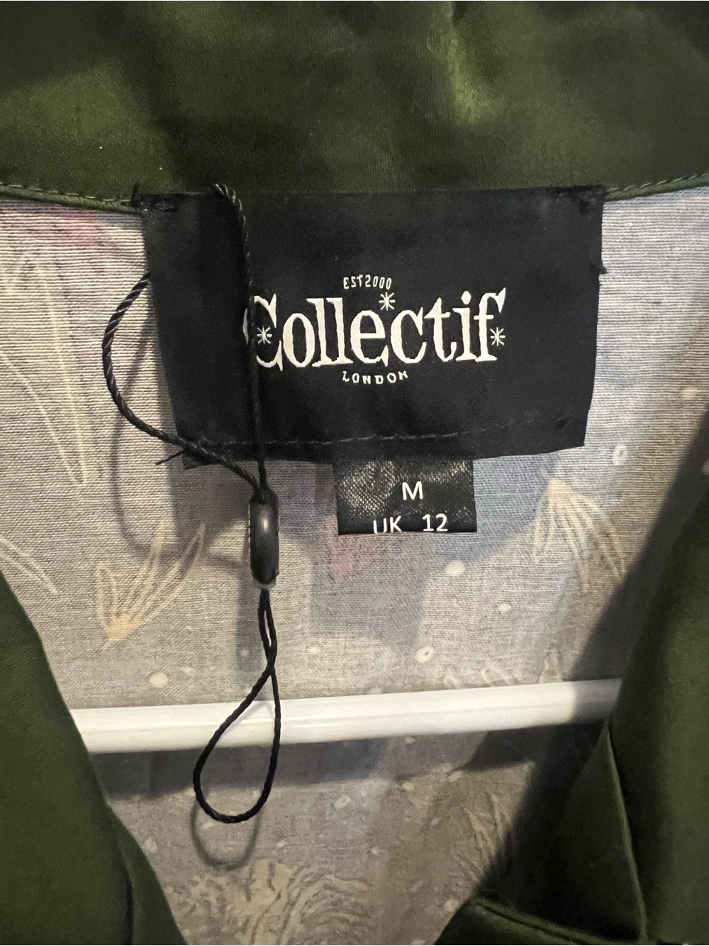 Collectif Tiger Dress with Olive Border